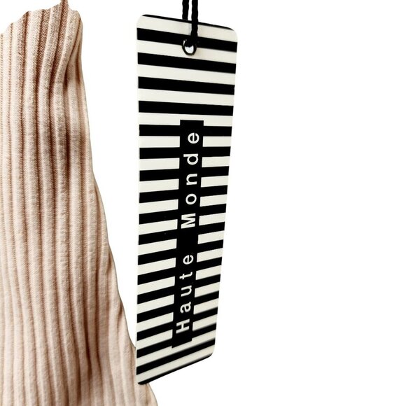 Ribbed Pink Sleeveless Bodysuit With Silver Rings Detail Size S - Picture 8 of 9